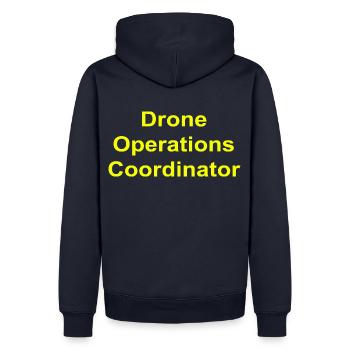 Drone Operations Coordinator - Men’s Premium Organic Hoodie - navy - Back - Nico (187cm)