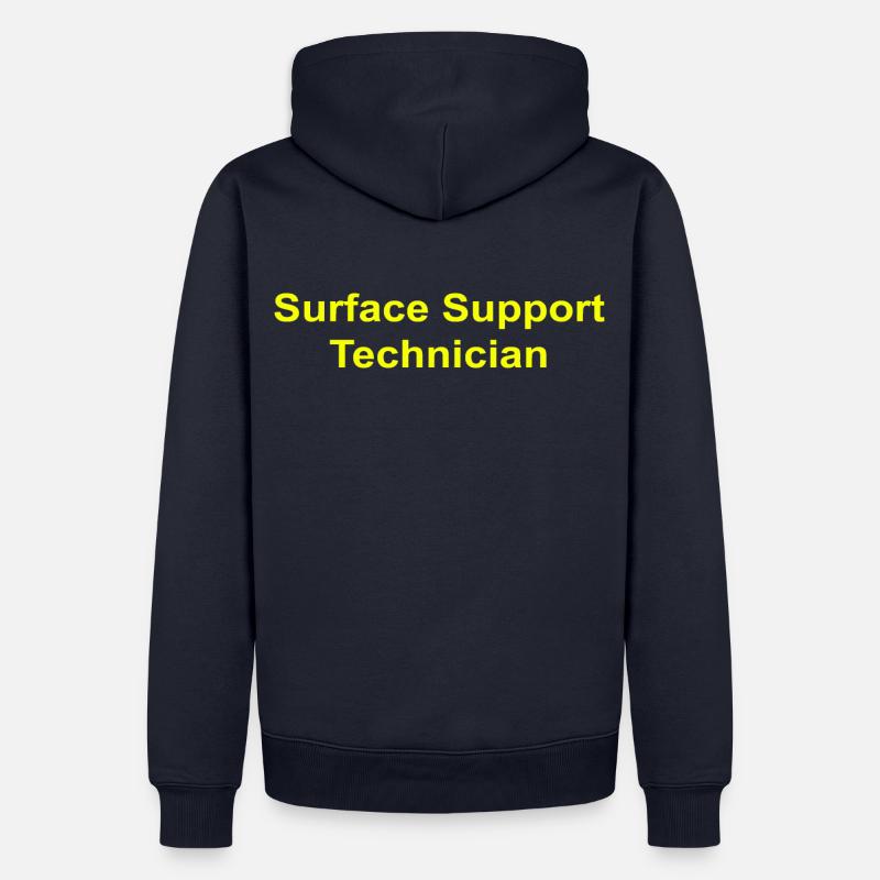 Technicien de support de surface - Sweat à capuche Premium bio Homme - bleu marine