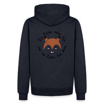 Ein Fuchs muss tun, Füchse, Beginner - Männer Premium Bio Hoodie - Navy - Hinten - Nico (187cm)