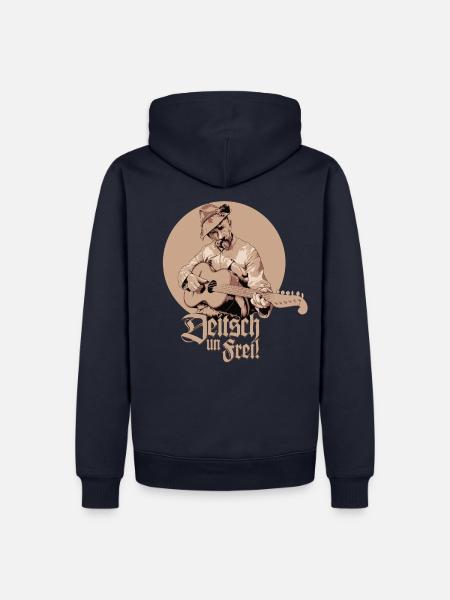 Deitsch un frei - Männer Premium Bio Hoodie - Navy