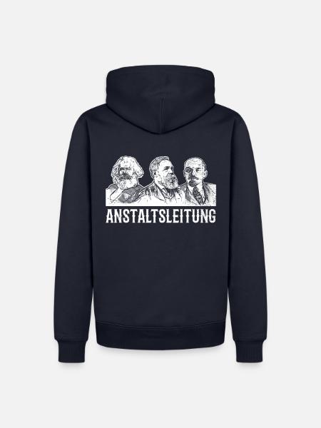 DDR Anstaltsleitung Marx Engels Lenin für alle - Männer Premium Bio Hoodie - Navy
