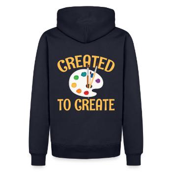 Erstellt, Um Desings Für Alle Künstler Zu - Männer Premium Bio Hoodie - Navy - Hinten - Nico (187cm)