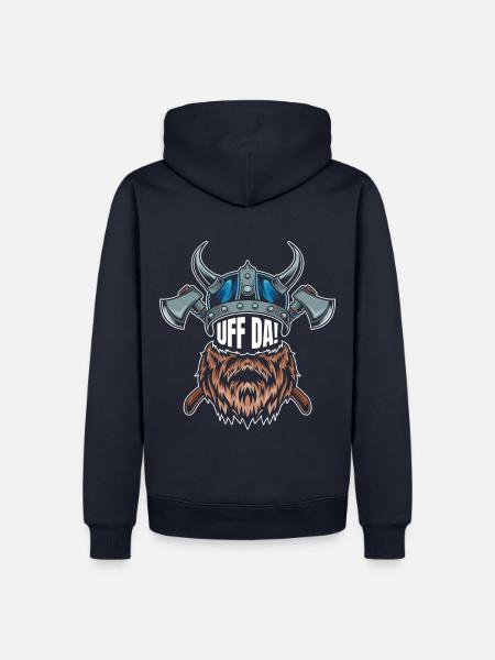Lustiges Skandinavisches Bart-design - Männer Premium Bio Hoodie - Navy