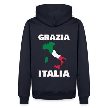 Italien-flaggen-designs Für Alle Stolzen Italiener - Männer Premium Bio Hoodie - Navy - Hinten - Nico (187cm)