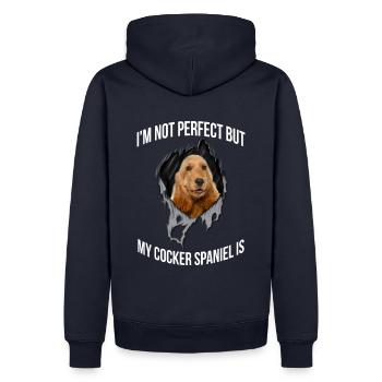 My Cocker Spaniel is perfect for everyone - Men’s Premium Organic Hoodie - navy - Back - Nico (187cm)