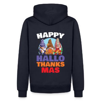 Happy Hallo Danke Mas Für Gnome Fan - Männer Premium Bio Hoodie - Navy - Hinten - Nico (187cm)