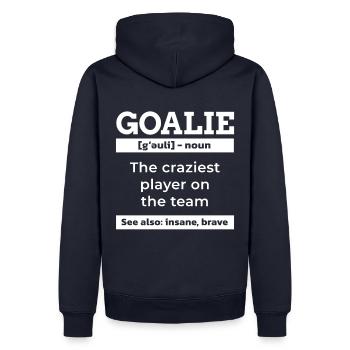 Torwart Der Verrückteste Spieler Im Team Für - Männer Premium Bio Hoodie - Navy - Hinten - Nico (187cm)