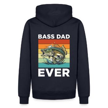 Bass Dad Ever For All Fishing Fans - Men’s Premium Organic Hoodie - navy - Back - Nico (187cm)