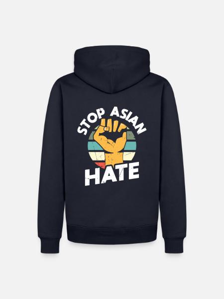 Stoppen Sie Den Asiatischen Hass Für Stolze - Männer Premium Bio Hoodie - Navy