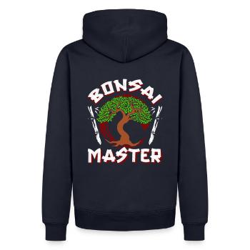 Maître du bonsaï - Sweat à capuche Premium bio Homme - bleu marine - Dos - Nico (187cm)
