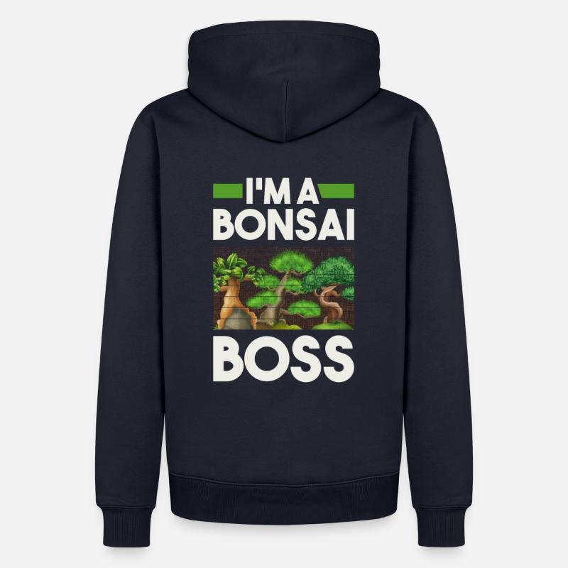 Ich Bin Ein Bonsai-Chef - Männer Premium Bio Hoodie - Navy