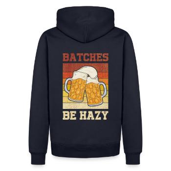 Chargen Sind Trübe - Männer Premium Bio Hoodie - Navy - Hinten - Nico (187cm)