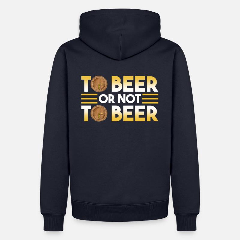 Bier Oder Nicht Bier - Männer Premium Bio Hoodie - Navy