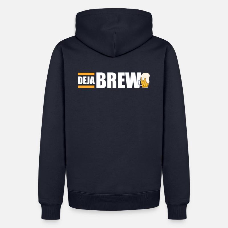 Deja-bräu - Sweat à capuche Premium bio Homme - bleu marine