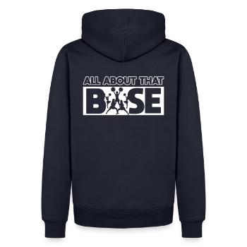 Alles Über Diese Basis - Männer Premium Bio Hoodie - Navy - Hinten - Nico (187cm)