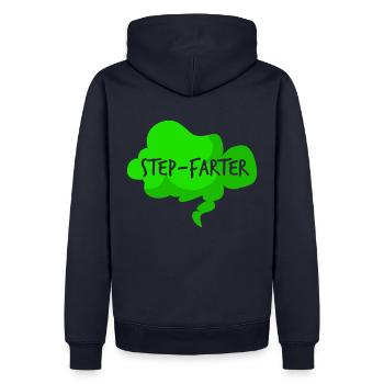 Step-farter Für Alle Bonus Dad's - Männer Premium Bio Hoodie - Navy - Hinten - Nico (187cm)
