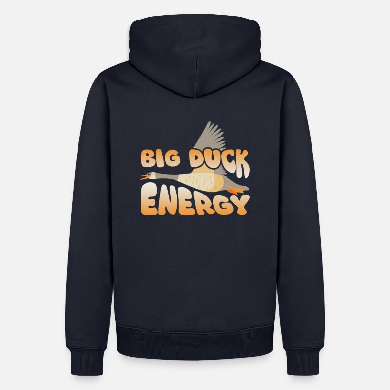 L’énergie du Big Duck - Sweat à capuche Premium bio Homme - bleu marine