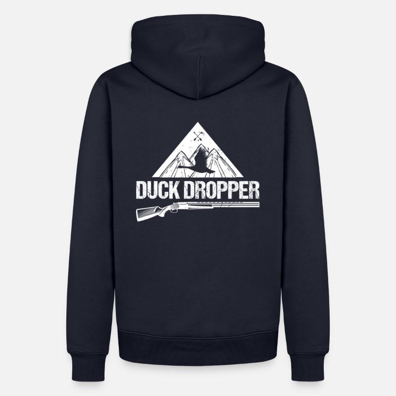 Compte-gouttes de canard - Sweat à capuche Premium bio Homme - bleu marine