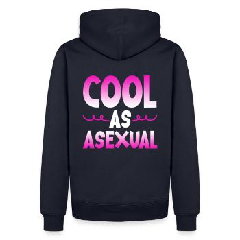 Cool as an asexual - Men’s Premium Organic Hoodie - navy - Back - Nico (187cm)