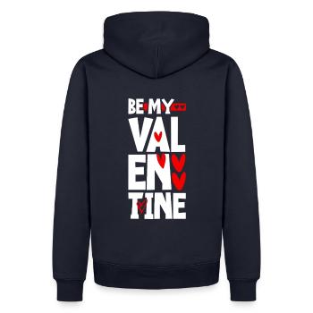 Be My Valentine - Männer Premium Bio Hoodie - Navy - Hinten - Nico (187cm)