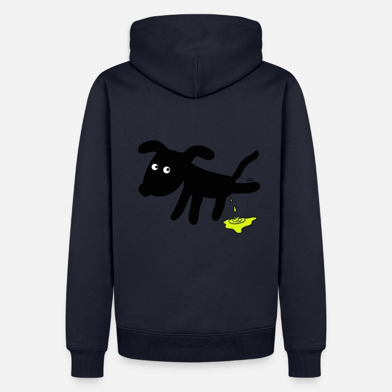 Chien chiens - Sweat à capuche Premium bio Homme - bleu marine