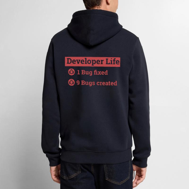 « Developer life » | Programmeur, programmeur Sweat à capuche Premium bio Homme