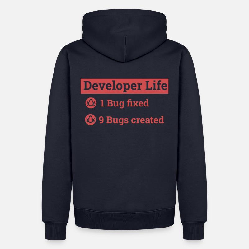 "Developer life" | Programmer, Programmer - Men’s Premium Organic Hoodie - navy