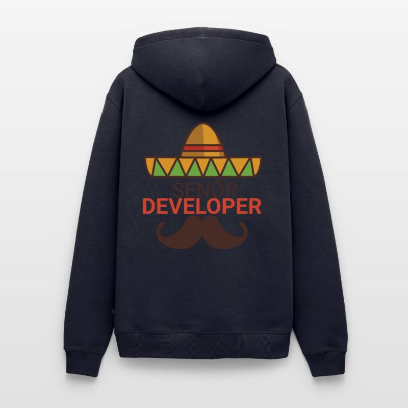 "Senor Developer, Senior Developer" |Programmierer Männer Premium Bio Hoodie