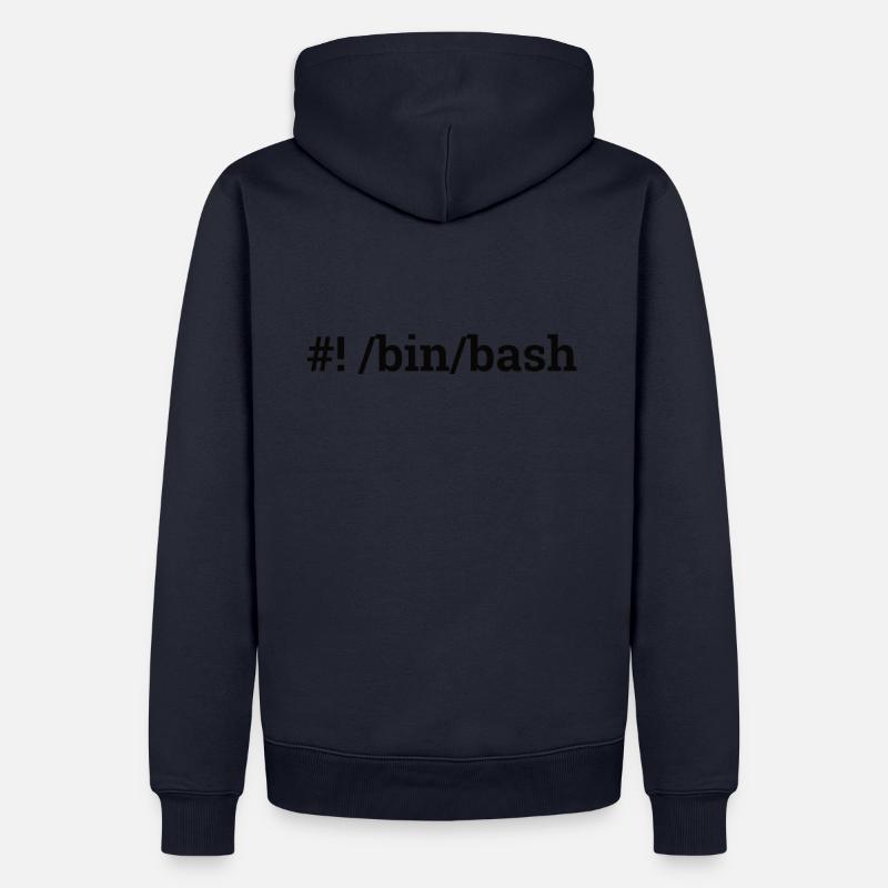 "/bin/bash" | Admin, Informatik - Männer Premium Bio Hoodie - Navy
