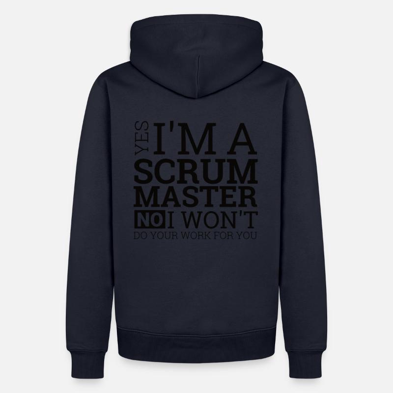 « Scrum Master » | Programmeurs - Sweat à capuche Premium bio Homme - bleu marine