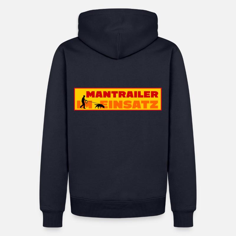 Mantrailer im Einsatz (Mann) - Männer Premium Bio Hoodie - Navy