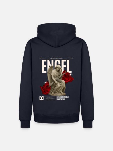 Engel mit Ak - Männer Premium Bio Hoodie - Navy