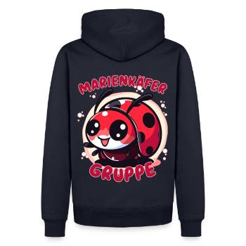 Süßes Marienkäfergruppe Kindergarten Gruppentier - Männer Premium Bio Hoodie - Navy - Hinten - Nico (187cm)
