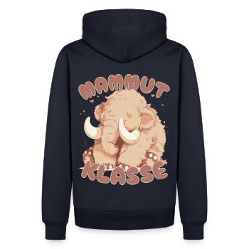 Süßes Mammutklasse Grundschule Klassentier - Männer Premium Bio Hoodie - Navy - Hinten - Nico (187cm)