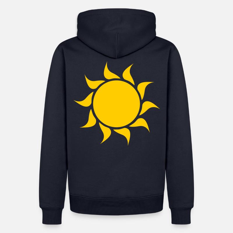 Dessin du soleil - Sweat à capuche Premium bio Homme - bleu marine