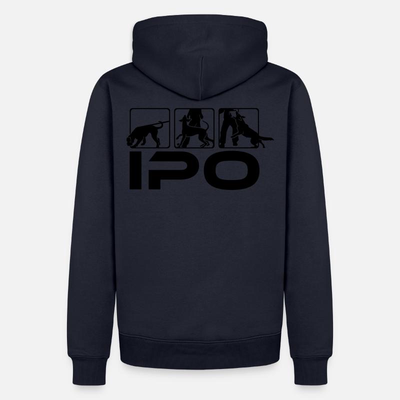 489 IPO Shepherd Doberman Boxer - Ekologisk premiumluvtröja herr - marinblå