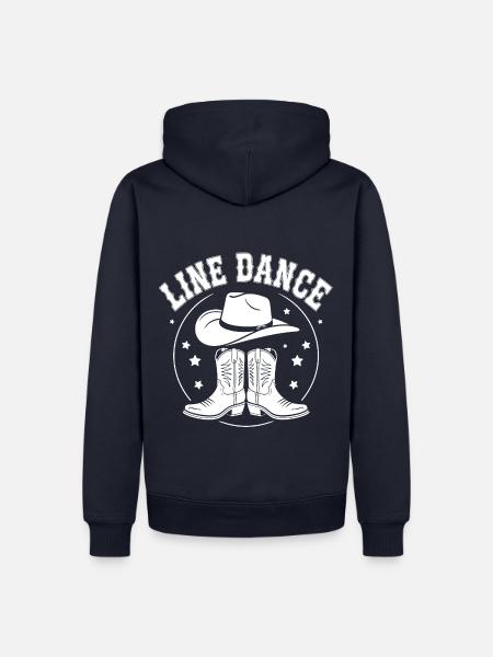 Line Dance mein Hobby. Cooles Linedance Design für - Männer Premium Bio Hoodie - Navy