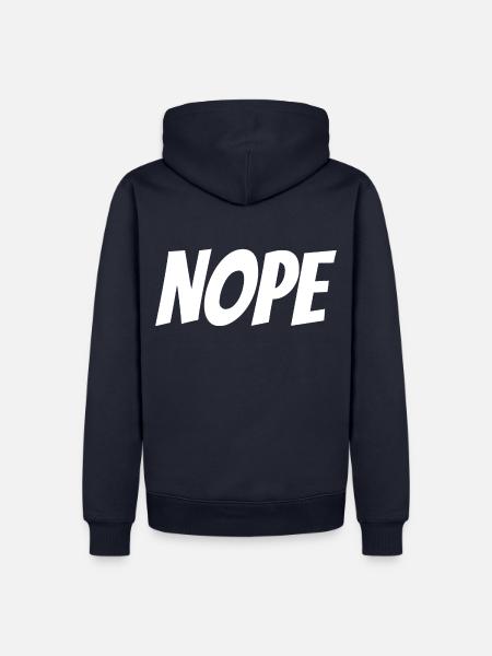 Nope - Männer Premium Bio Hoodie - Navy