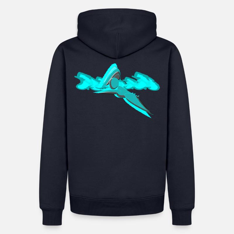 Bain Olas 01 - Sweat à capuche Premium bio Homme - bleu marine