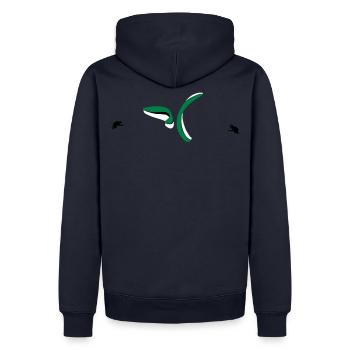Gleitschirm Synchro Spirale - Männer Premium Bio Hoodie - Navy - Hinten - Nico (187cm)