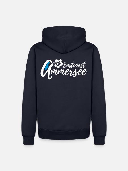 Ammersee Eastcoast Blume - Männer Premium Bio Hoodie - Navy