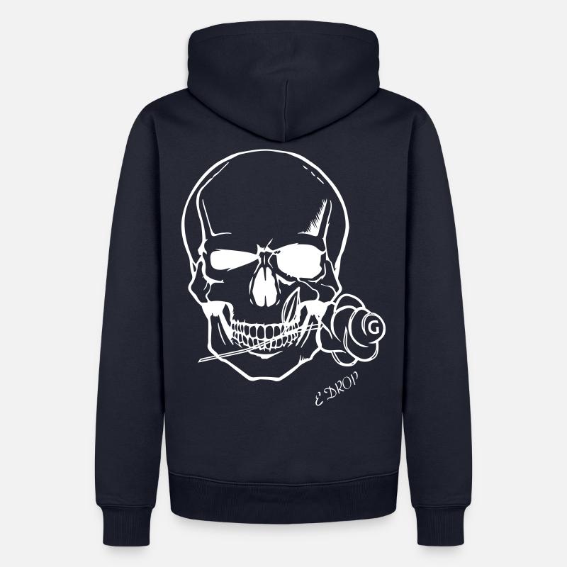 Crâne charmant - Sweat à capuche Premium bio Homme - bleu marine