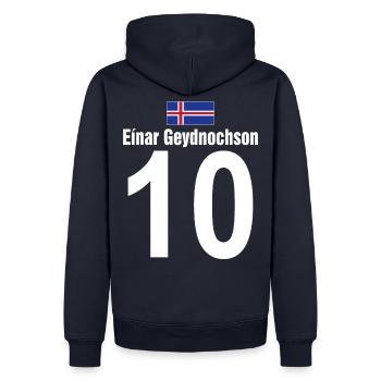 Lustiges Vatertag Island Sauf Trikot Mallorca Fußb - Männer Premium Bio Hoodie - Navy - Hinten - Nico (187cm)