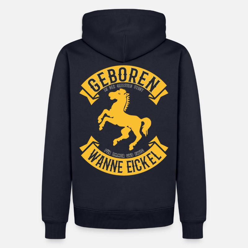 Geboren in Wanne-Eickel - Männer Premium Bio Hoodie - Navy