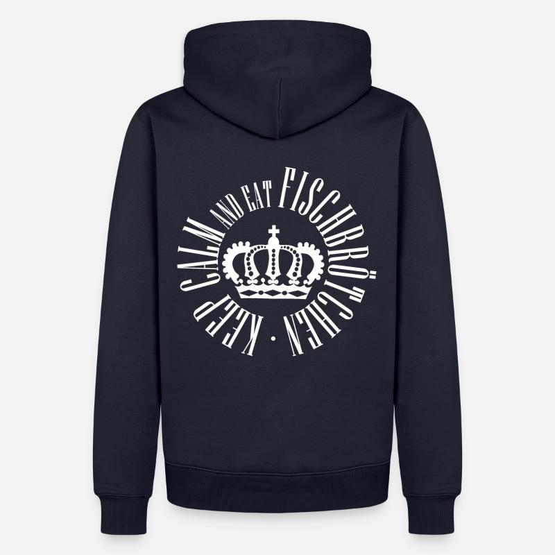 Rouleaux de poisson - Sweat à capuche Premium bio Homme - bleu marine