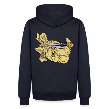 Hedgehog Fish Puffer Fish Cleaner Wlabse - Sweat à capuche Premium bio Homme - bleu marine - Dos - Nico (187cm)