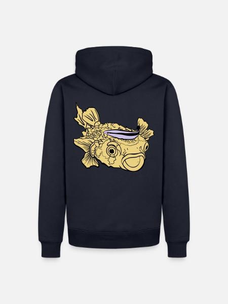 Igelfisch Kugelfisch Putzerlippfisch - Männer Premium Bio Hoodie - Navy