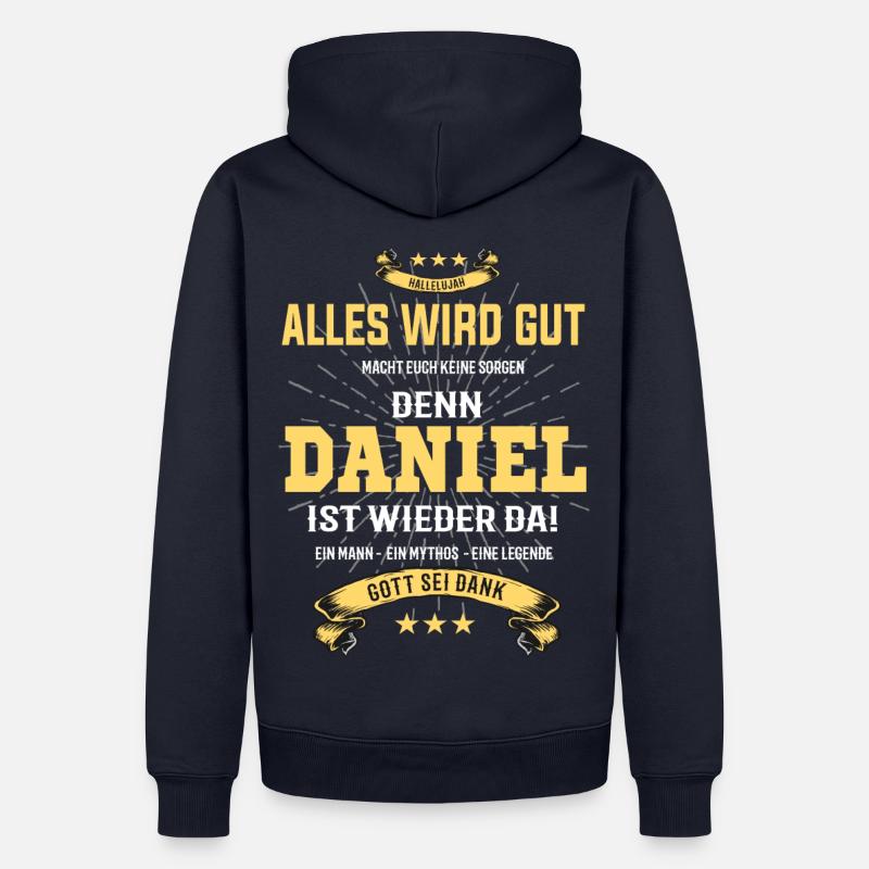 Daniel, alles wird gut T-Shirt - Männer Premium Bio Hoodie - Navy