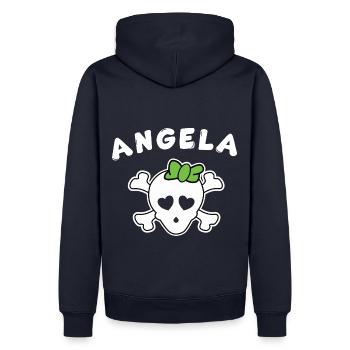 Pirate Angela Design pour les filles et les femmes - Sweat à capuche Premium bio Homme - bleu marine - Dos - Nico (187cm)