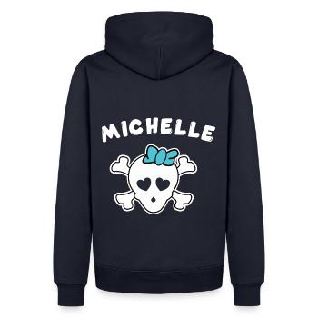 Pirate Michelle Design for Girls and Women - Men’s Premium Organic Hoodie - navy - Back - Nico (187cm)